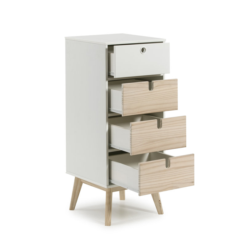 Candace Solid Wood 40cm W 4 - Drawer Chest of Drawers