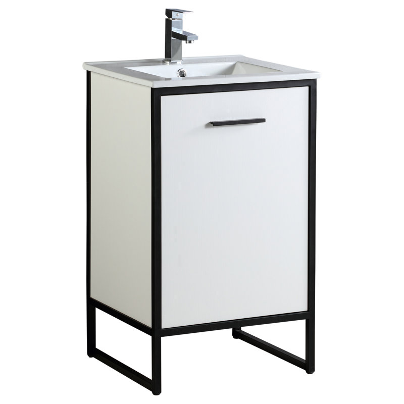 Ensemble de meuble-lavabo simple 20 po Saray, Blanc