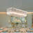 5-Light Hanging Crystal Chandelier Over Dining Table