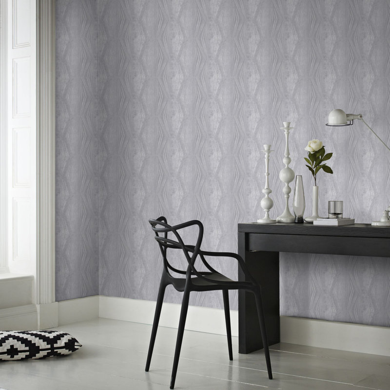 Boutique Vermeil Stripe Wallpaper, Silver
