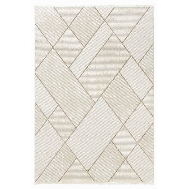 Raziye Geometric Machine Made Indoor / Outdoor Area Rug, Rectangle 200 x 290cm