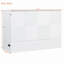Lit escamotable avec tiroir et un ensemble de douilles et ports USB, design moderne, blanc