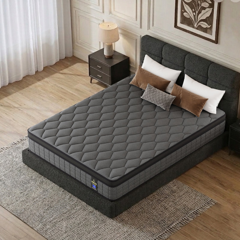 12" Medium Firm Hybrid Mattress - Gel Memory Foam & Pocket Spring, High-Airflow Cooling Design, 12", Queen