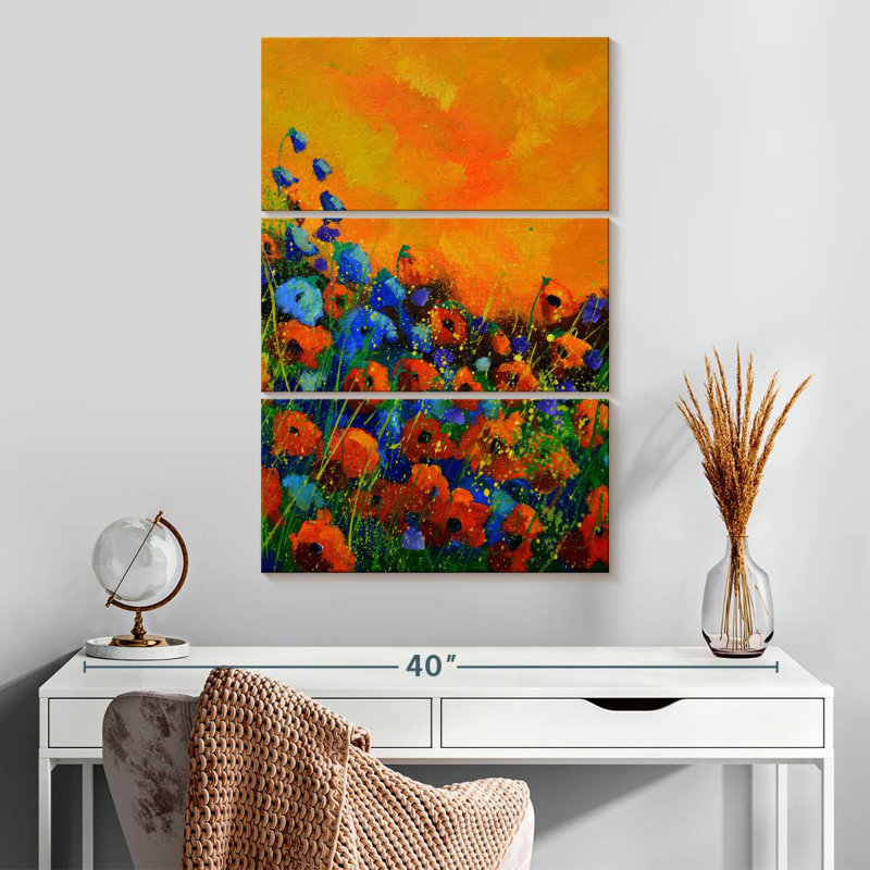 Harnek Sunset Poppies, 32" H x 20" W