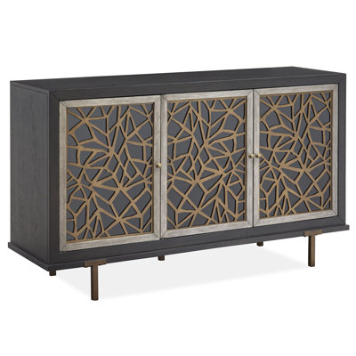Bahily 61.13" Wide 1 Drawer Oak Solid Wood Server