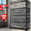 Support réglable pour 5 garages, rangement en métal robuste, capacité de 3 000 lb, noir, tablette robuste, installation rapide, rangement sans effort-120652845