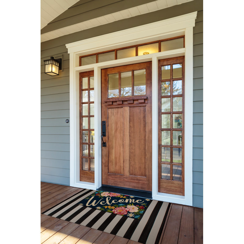 Ailet Non-Slip Floral Outdoor Doormat