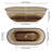 69" x 30" Freestanding Solid Surface Transparent Soaking Bathtub-116841449