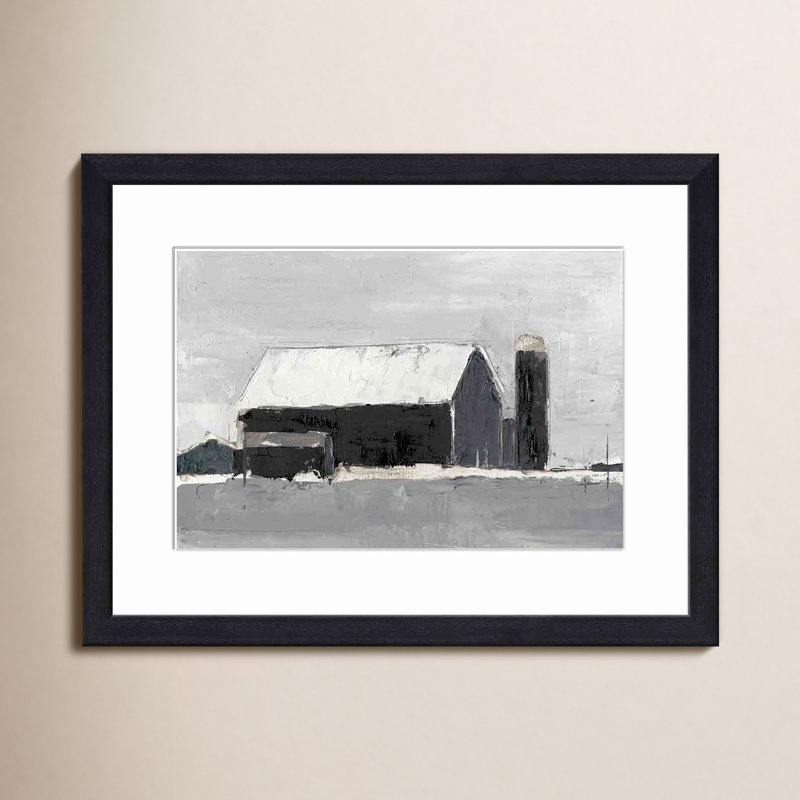 Dynamic Barn I by Ethan Harper, 48"H x 32"W, Gold