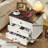 Farmhouse Nightstand With Charging Station, 24" Wide End Table With 3 Drawers,Wood Dresser Cabinet For Bedroom, Bed Side Table Chest Of Drawers,Night Stand For Living Room, Closet-123175609-123037902