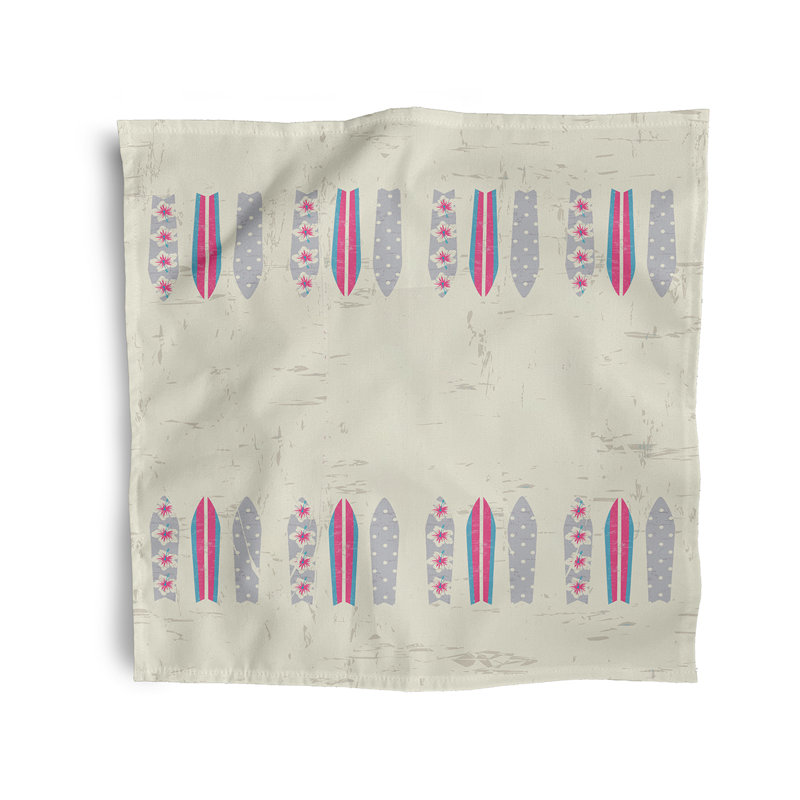 Leviner Polyester Square Napkin, Grey/Pink