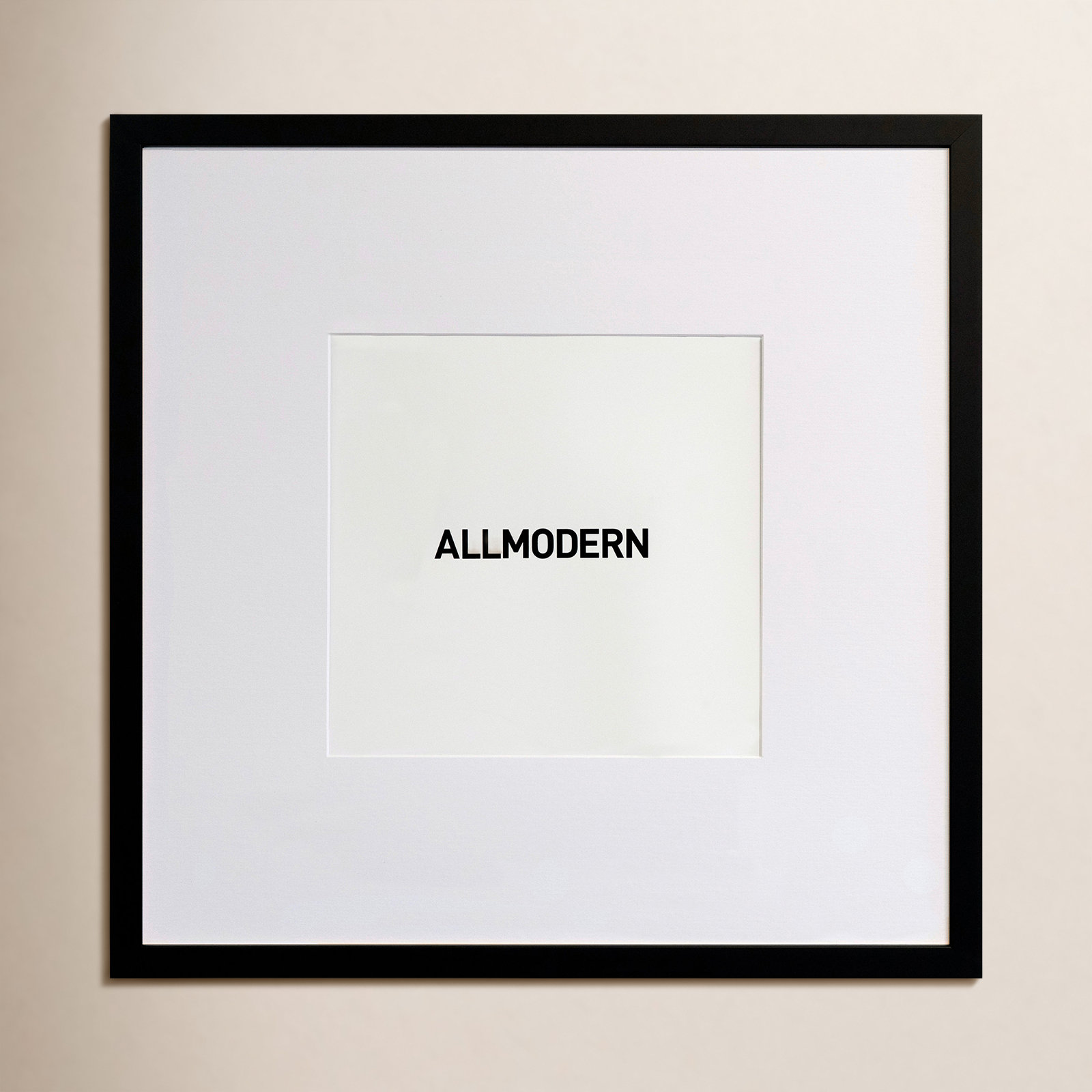 Capullo Wood Matte Picture Frame with Mat, Black, 20" x 20", 11" x 14"