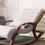 Chaise berçante en bois massif-100709726