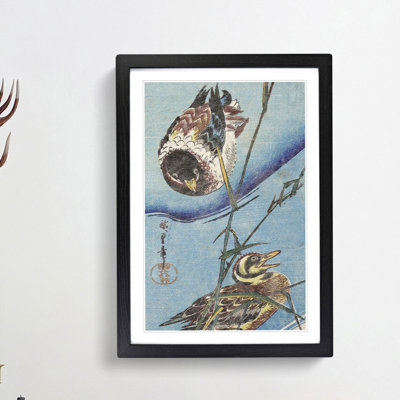Two Mallard Ducks by Utagawa Hiroshige - Picture Frame Painting Print