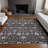 Machine Washable Indoor/Outdoor Cicel ACN1155 Black Rug-100248132