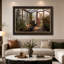 Intérieur de serre vintage avec vignes et arrosoir, tableau sur toile-479011466