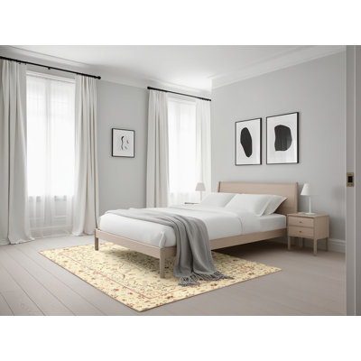 Crème orientale/brun/bleu Tapis décoratif