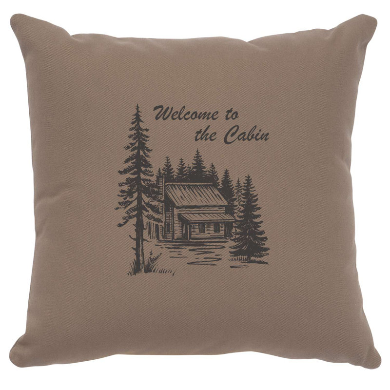 Coussin Wooded River - Welcome Cabin - Coton albâtre, Albâtre
