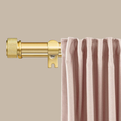 5/8" Diameter Adjustable Double Drapery Curtain Rod Set With Poignee Finials, 28"-48", Gun Metal