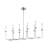 10-Light Large Scale 47" Linear Branched Chandelier, Chrome Finish-2099544812