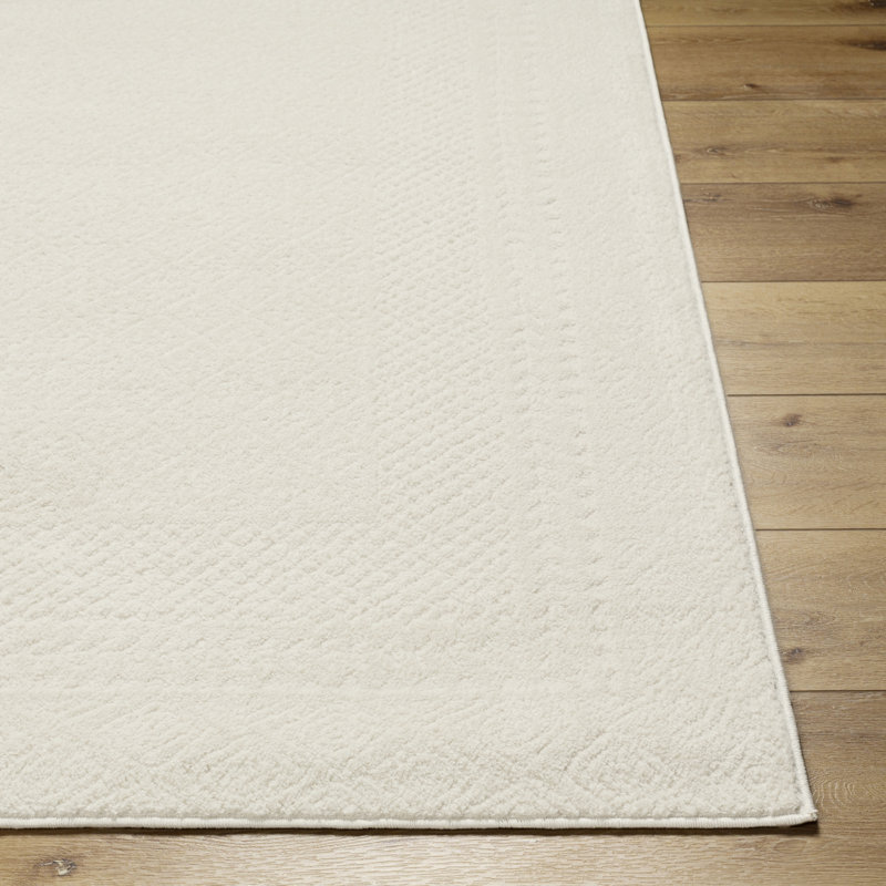 Freud Textured Border Area Rug, Rectangle 200 x 275cm