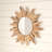 Round Driftwood Framed Sunburst Wall Mirror