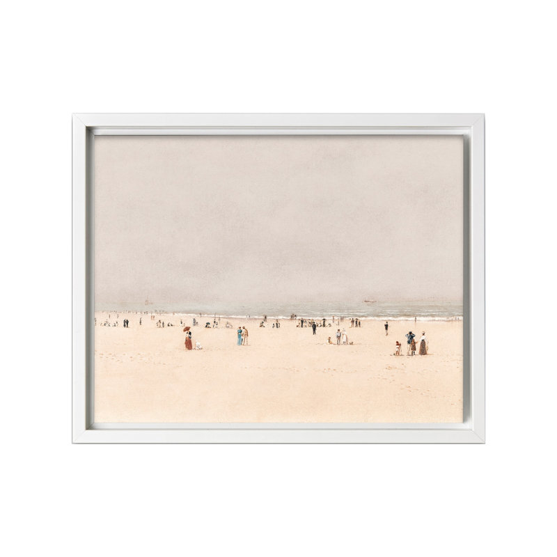 Sable, mer et ciel, un fantasme estival, 08"H x 10"W, Canvas, White Framed