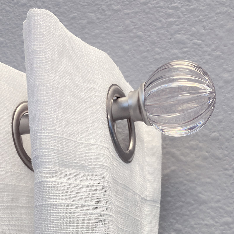 Tringle à rideaux simple réglable Caparro, 26" - 48", Transparent / argent