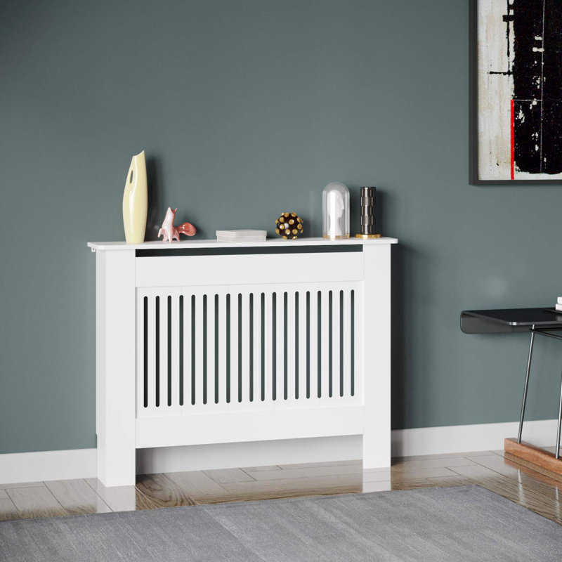 Raeford Radiator Cover, 82cm H X 109cm W X 20cm D, White