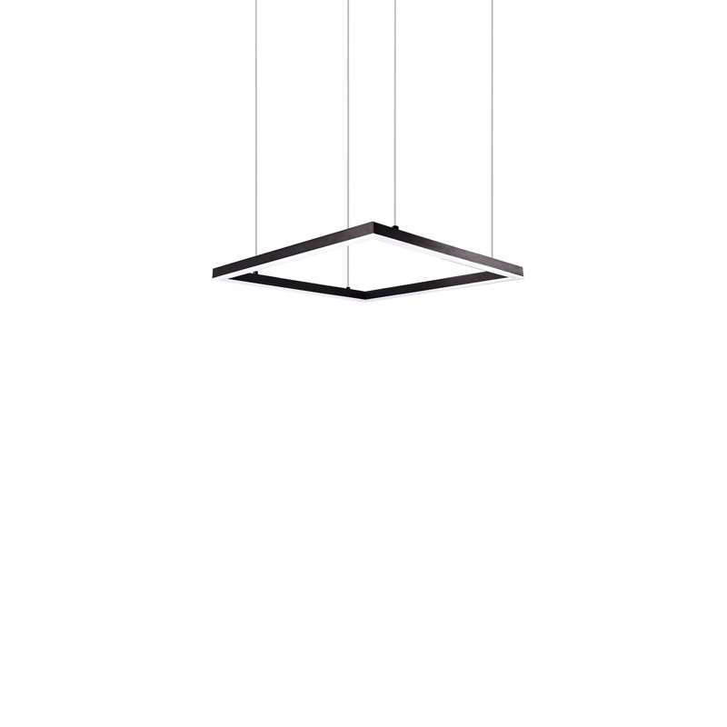Piazza 1 - Light LED Pendant, 1" H x 47.25" W x 47.25" D, Black