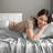 Durable Grey Polyester Bedding Sets, Modern Style For Home