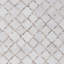 Cassie Chapman Eva 4" Arabesque Polished Marble & Pearl Mosaic Tile