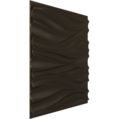 Panneau mural décoratif 3D EnduraWall l 19 5/8 po x H 19 5/8 po, bronze foncé métallique (couvre 2,67 pieds carrés)