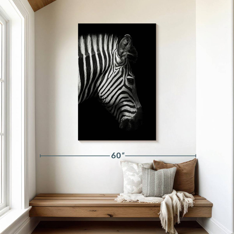 Brampt Zebra Side View, 45" H x 30" W