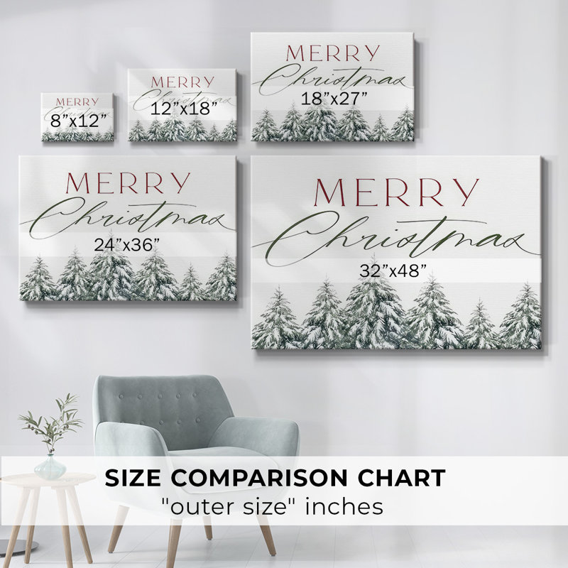 Joyeux Noël, arbres, H 12 po x l 18 po x P 1,5 po