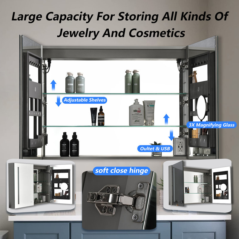 40'' W Mirrored Medicine Cabinet