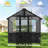 Outdoor Wooden Polycarbonate Greenhouse 6x10Ft-116786954