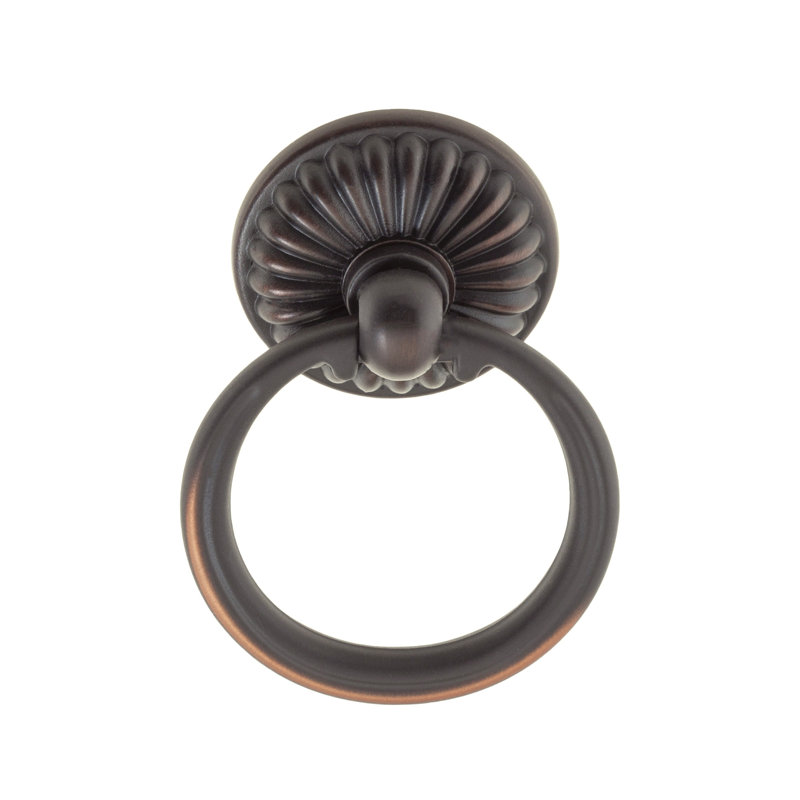 Belmont Ring Pull, Satin Nickel