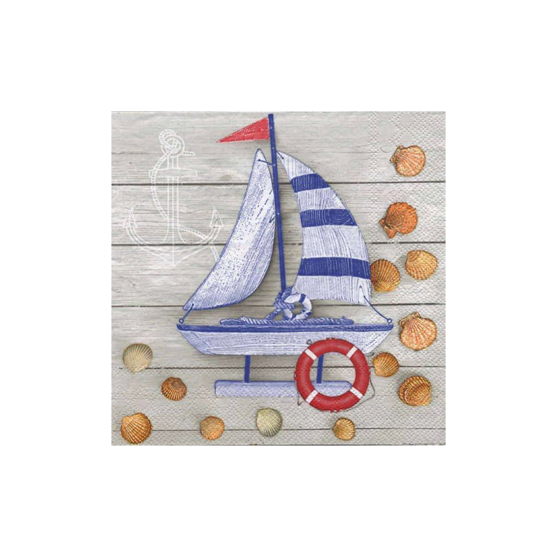 Serviette pour voilier et coquillage 6,5 po dîner Floyd
