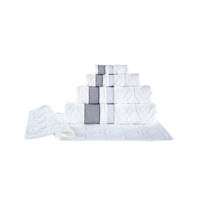 Brooks Brothers Large Square Bath Mat In White