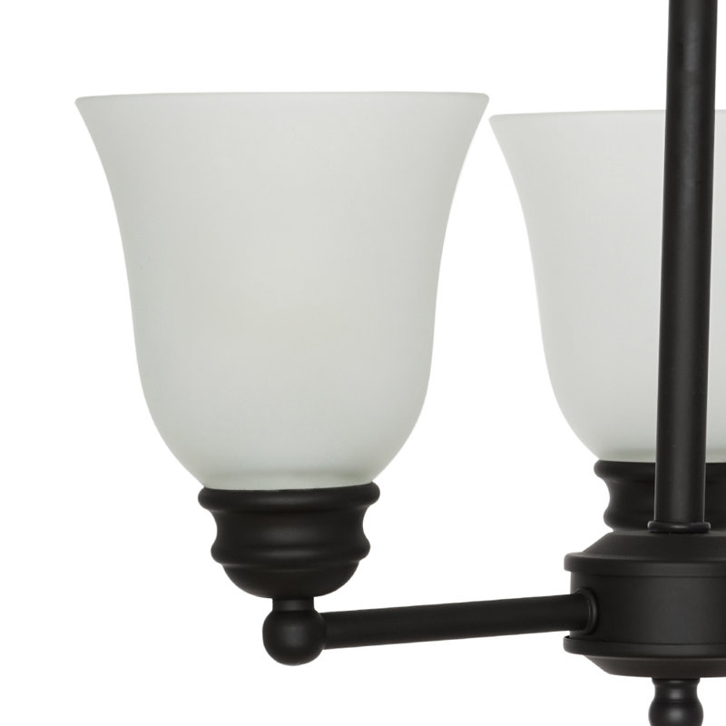 Pirro Glass Semi Flush Mount, Bronze