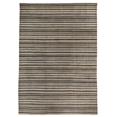 Striped Area Rug in Natural/Silver