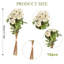 12PCS Fleurs artificielles roses en soie-404937729