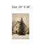 «Rustic Christmas Tree Cottage», art mural 24 po x 36 po