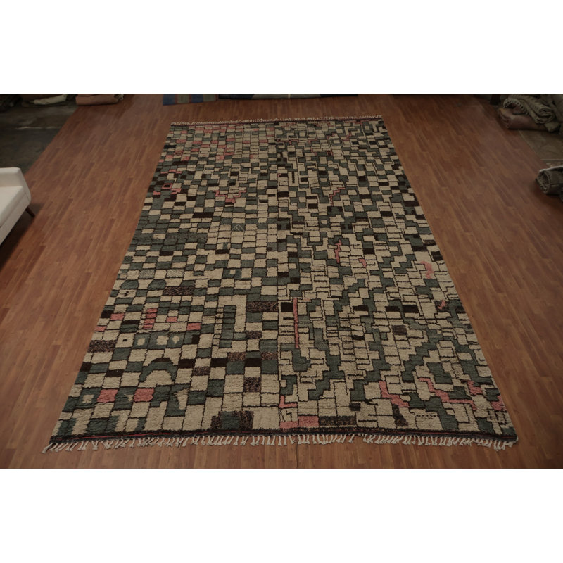 Tapis marocain en peluche 11 x 19 Pixelated