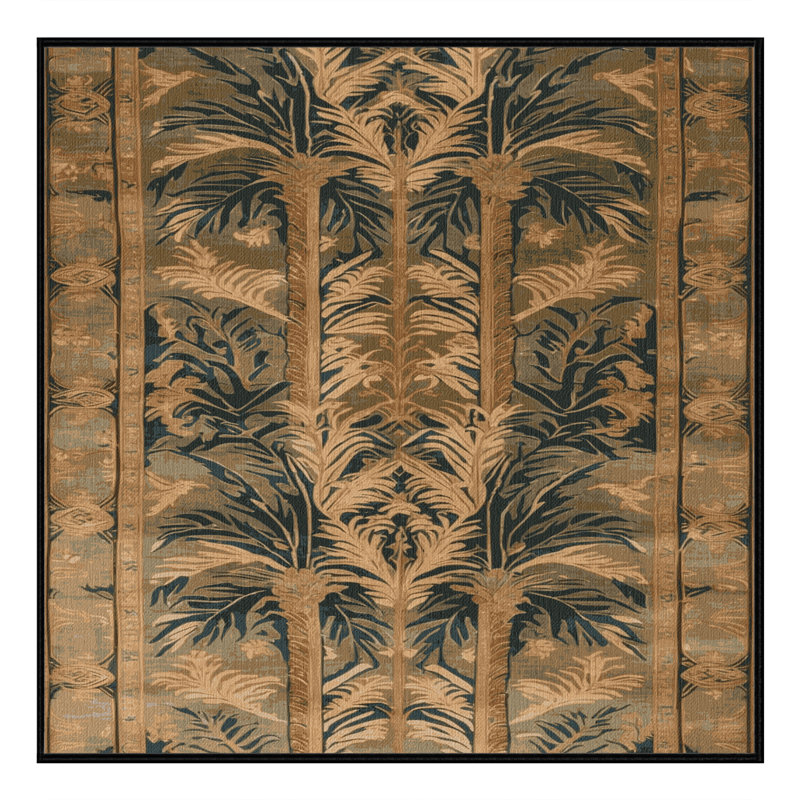 Tapis brun lavable à la machine, Carré 4 pi