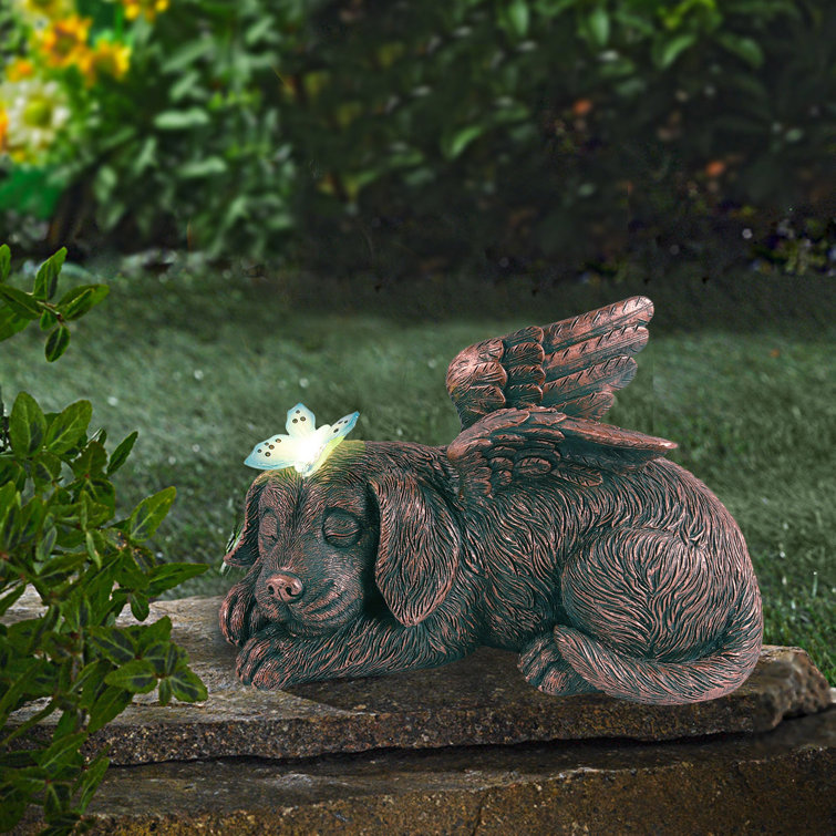 Arlmont & Co. Katty Puppy Angel Garden for Pet Memorial Gifts and