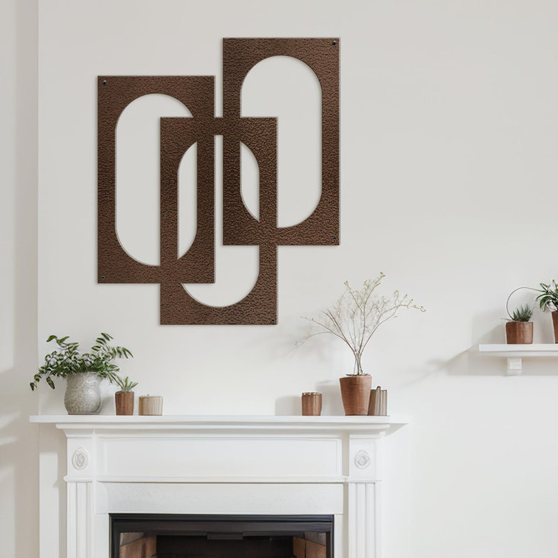 Décoration murale en métal, H 30 po x l 20 po x P 0,05 po, Bronze