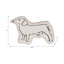 Plateau pour bibelot pour chien Winer Porter de 6 po avec détails dorés Winston Porter, blanc / noir