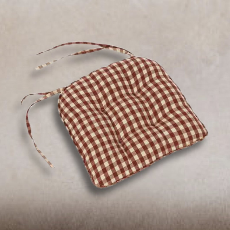 Coussin de coussin de chaise, Rouge grange / muscade